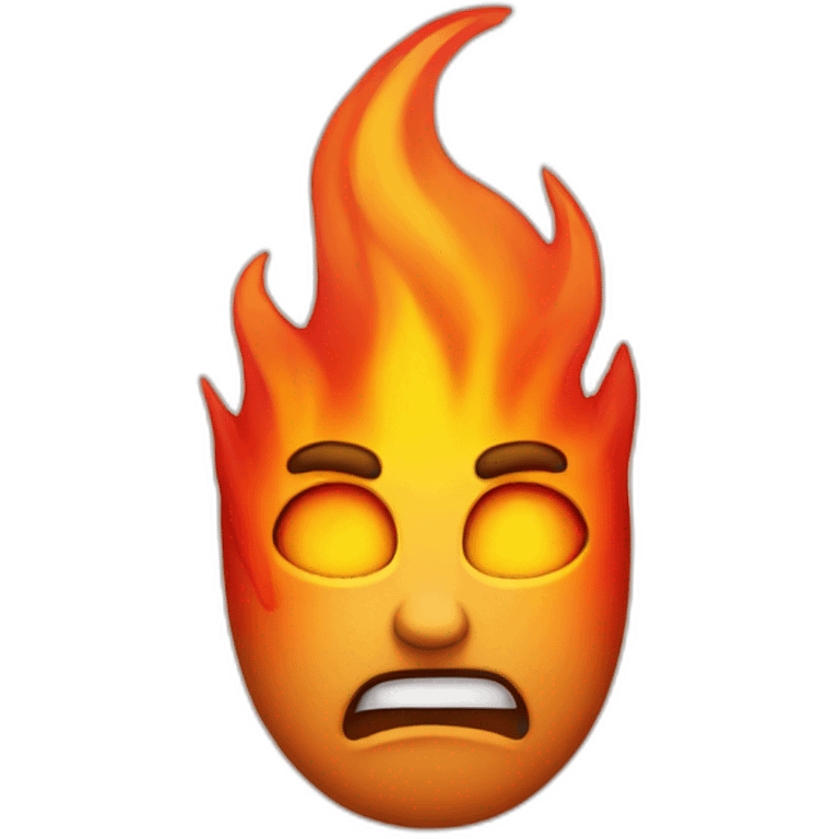 In fire head emoji