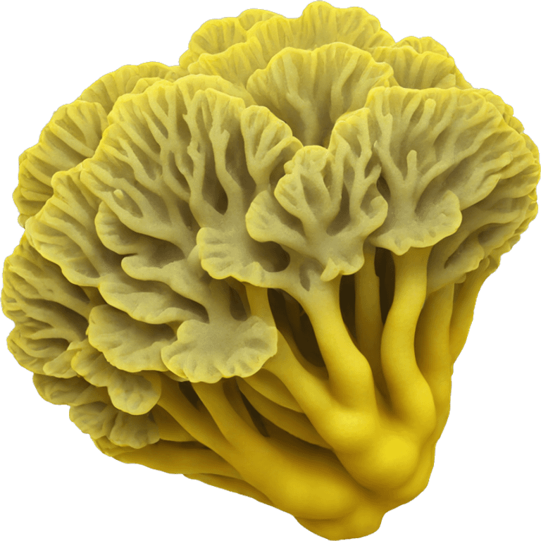 Yellow brain coral emoji