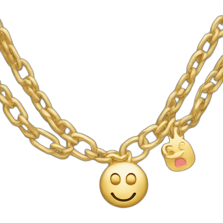 Peppa pig gold chain emoji