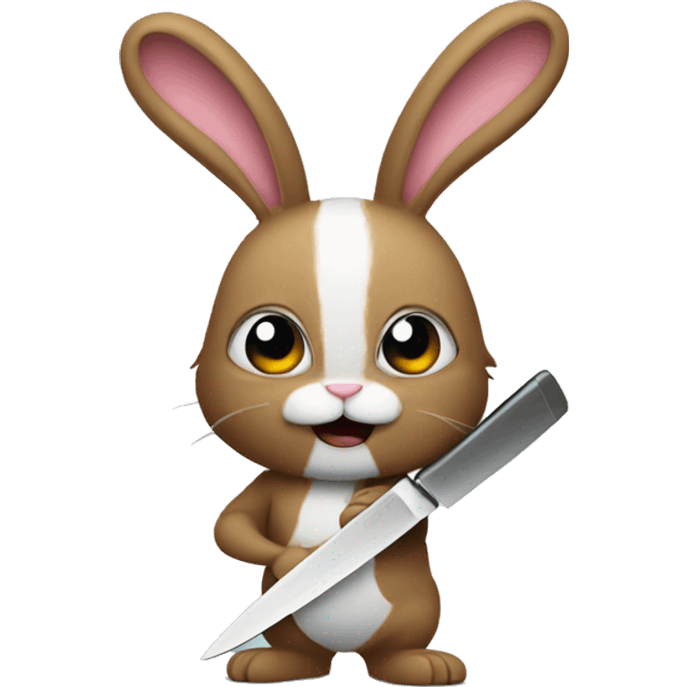 Bunny with a knife emoji