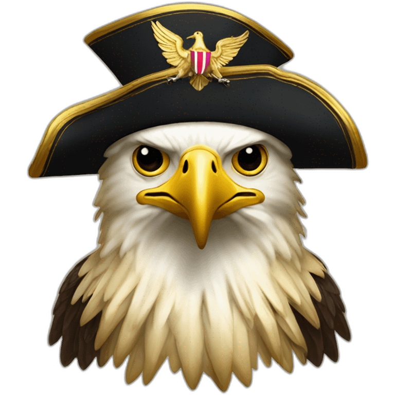 golden imperial eagle with napoleon tricorne hat emoji