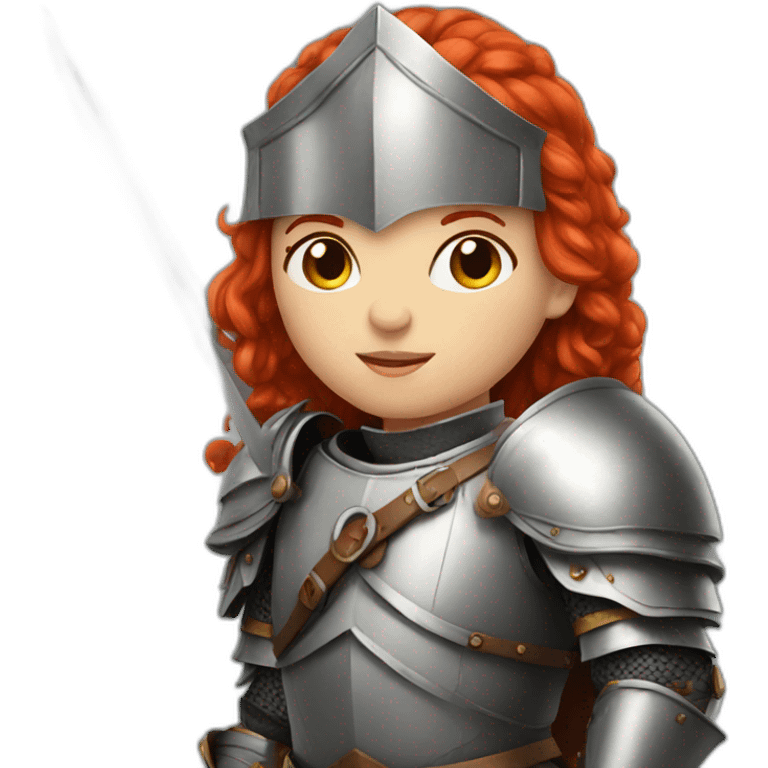 Red head girl knight emoji