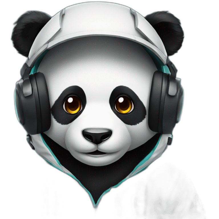 Panda playing eSport avec un casque eSport  emoji