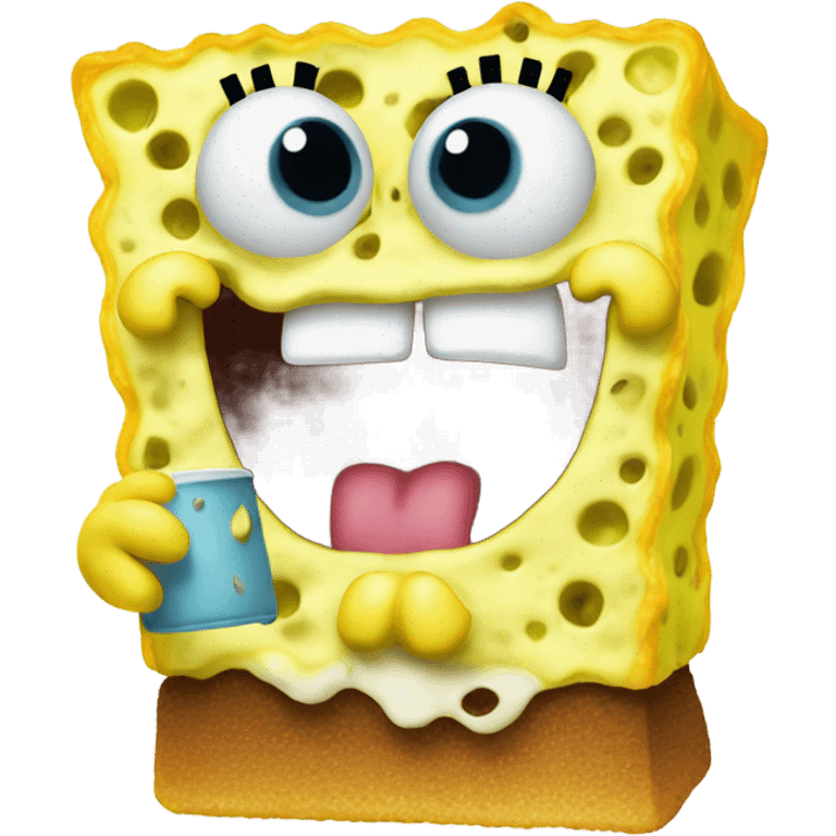 Spongebob eating emoji