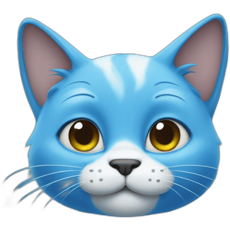 Blue smurf cat emoji