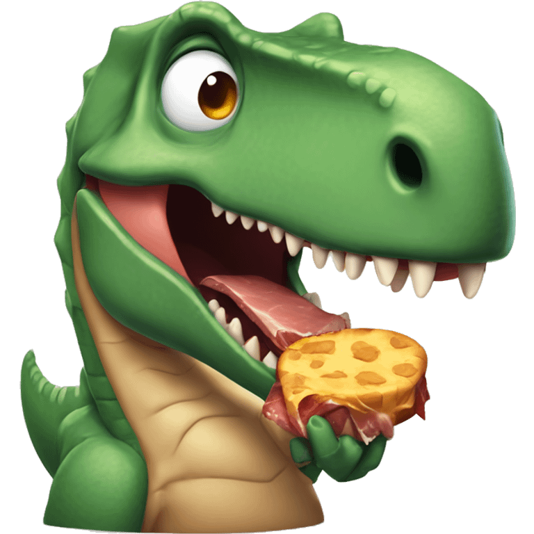 dinosaurio comiendo carne emoji