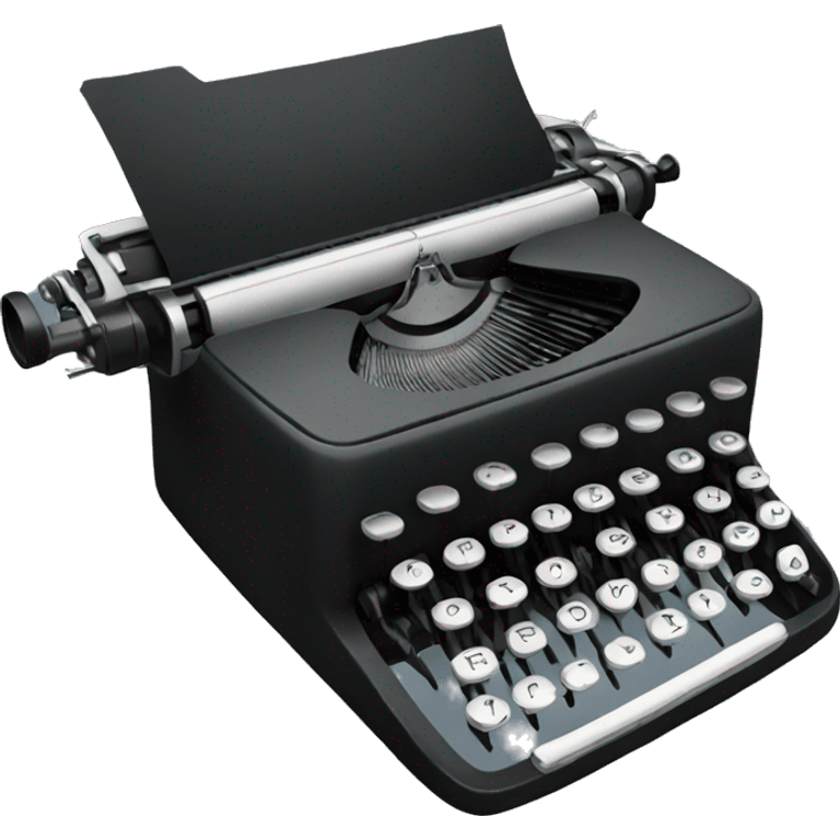 Black typewriter  emoji