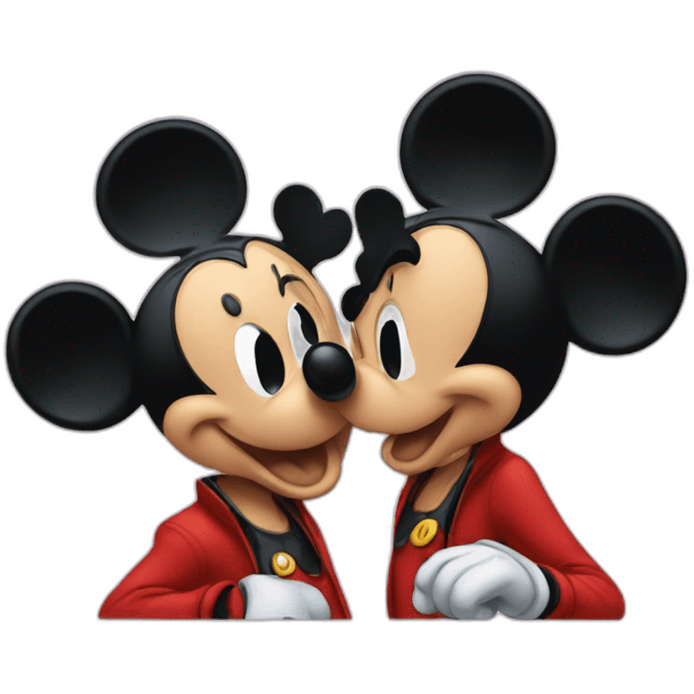 mickey-mouse kiss emoji