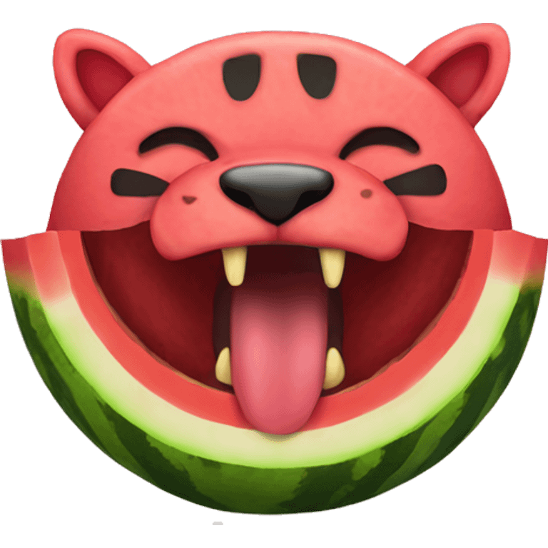 Watermelon bacon tiger  emoji