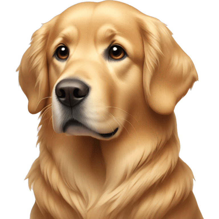 Golden retriever whith pink hodie  emoji