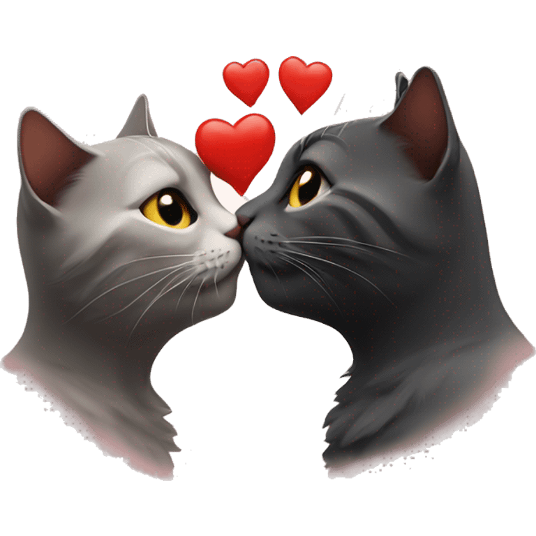 cats kissing emoji