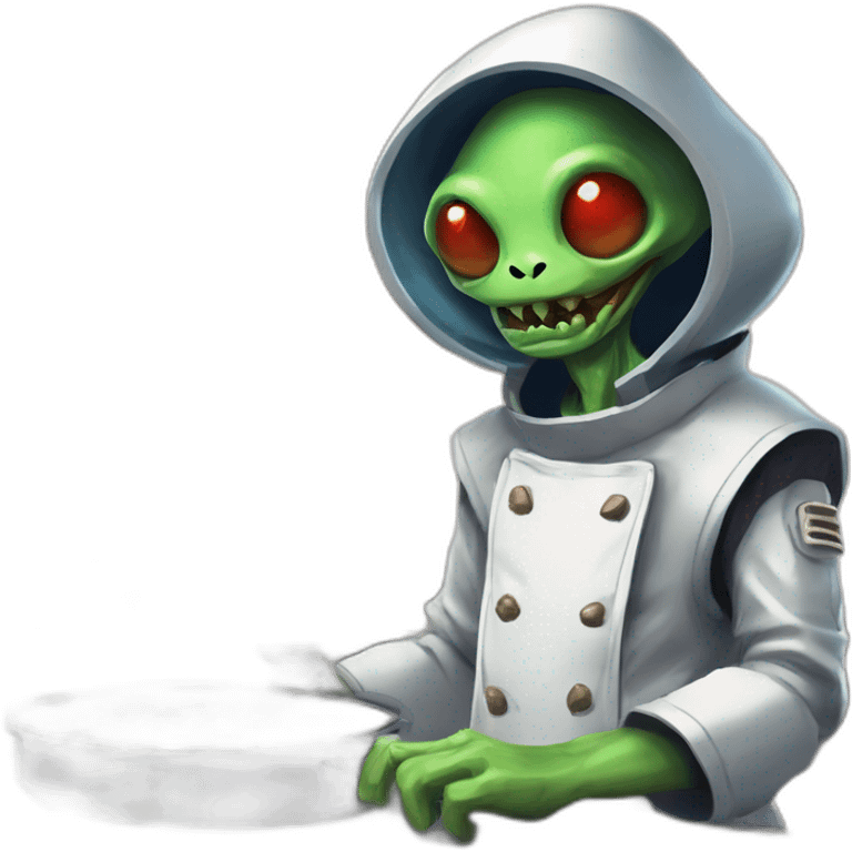 alien chef scifi roguelike rpg style inspired by slay the spire digital art emoji