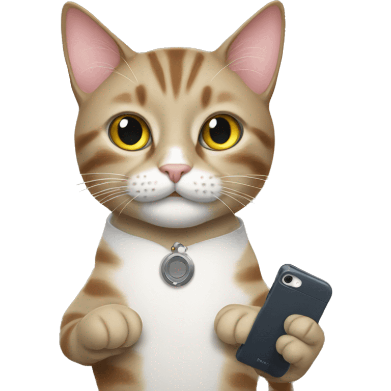 Cat with iPhone  emoji