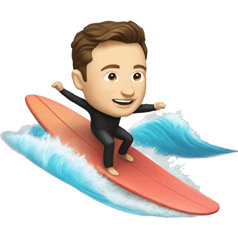 Elon Musk Surfing emoji