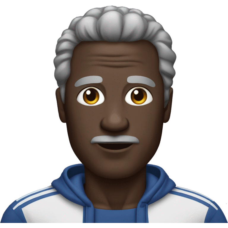 older dark skinned man in a track suit emoji