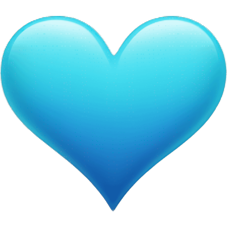 Heart with color blue ocean emoji