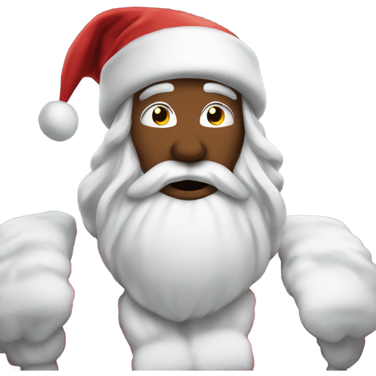 Jacked  Santa emoji