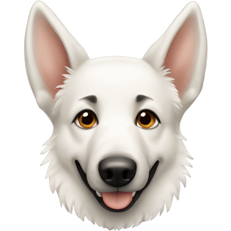 White happy German shepherd emoji