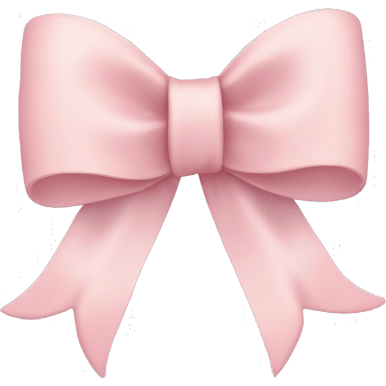 Light pastel Pink bow ribbon tied  emoji