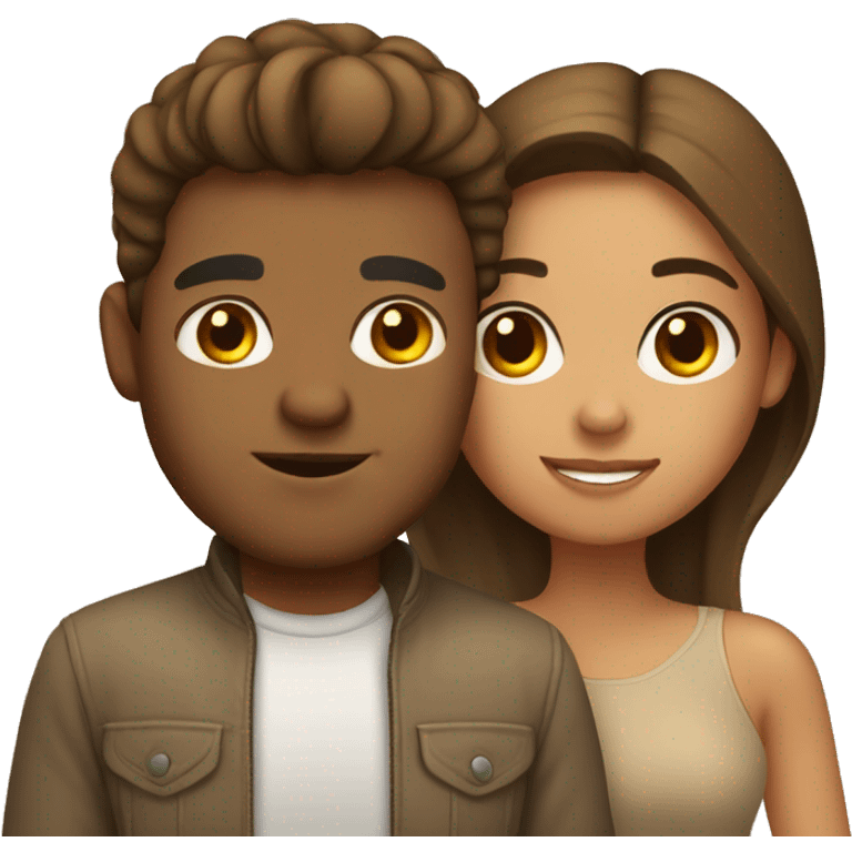 Mexican girl with light brown boyfriend emoji