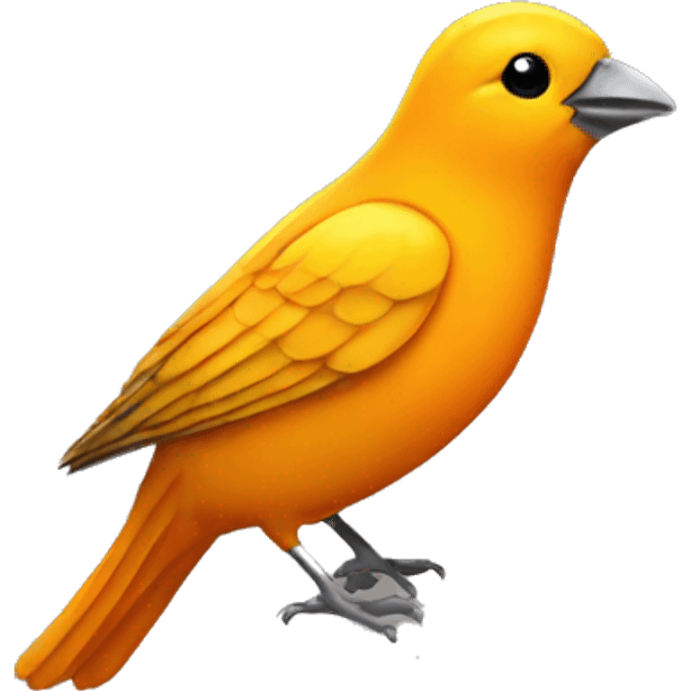 cartoon canary bird with orangecolor emoji