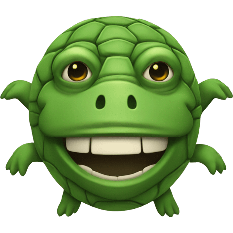 A green man with a turtle head emoji