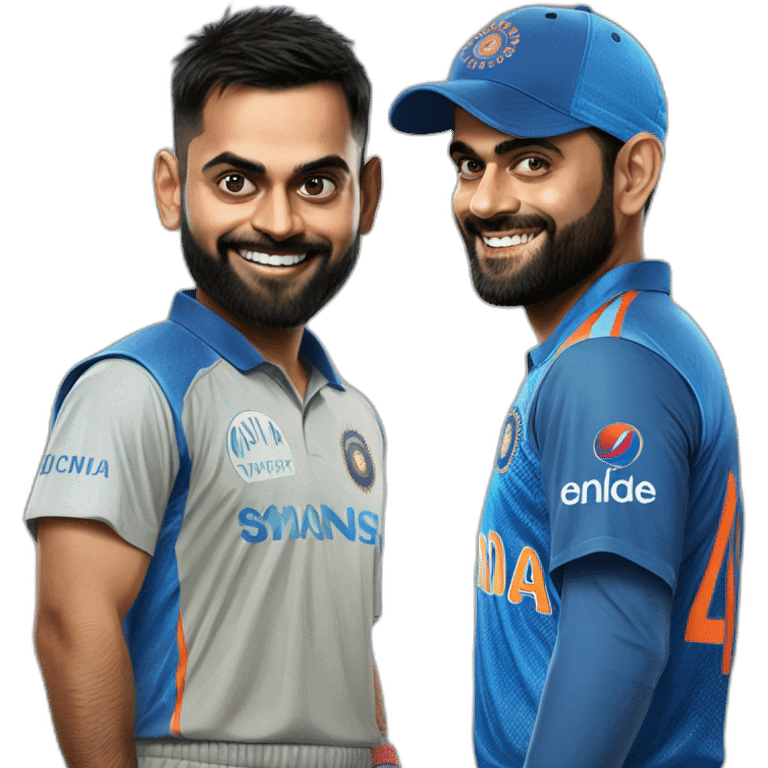 Virat Kohli and Dhoni emoji