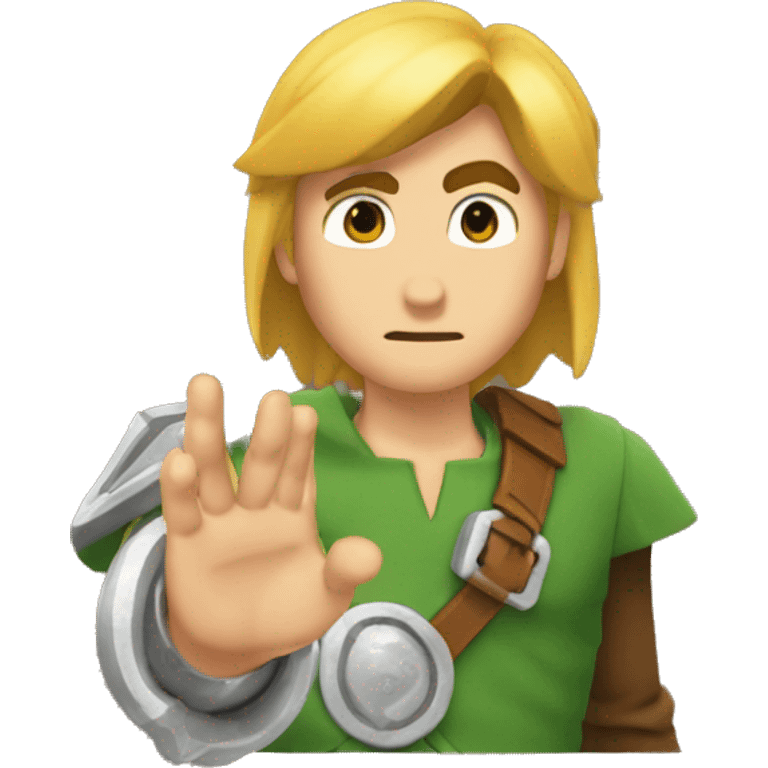 Link llorando con sus manos en la cara  emoji