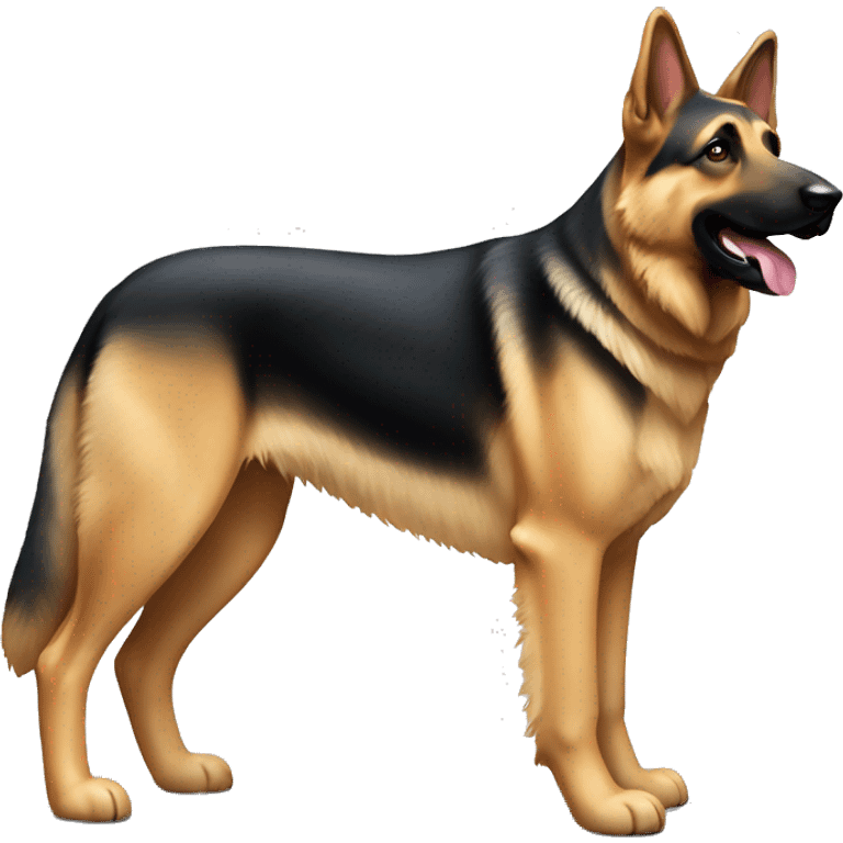 Realistic beautiful full body German shepherd dog emoji