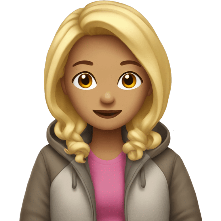 Cozy blonde Girl  emoji