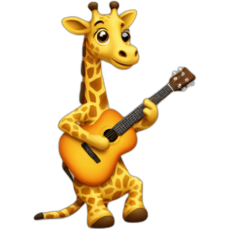 Giraffe playing guitar emoji