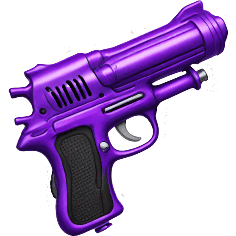 Purple neon tattoo gun emoji