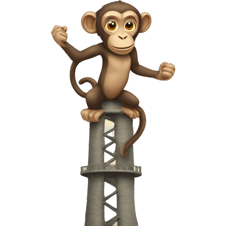 Monkey holding a tower  emoji