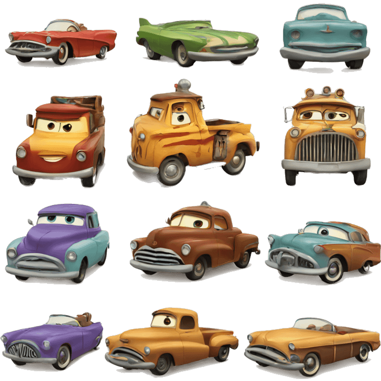 Cars land Disney emoji emoji