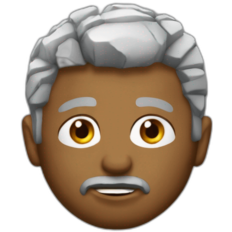 Dwane Johnson as a rock emoji