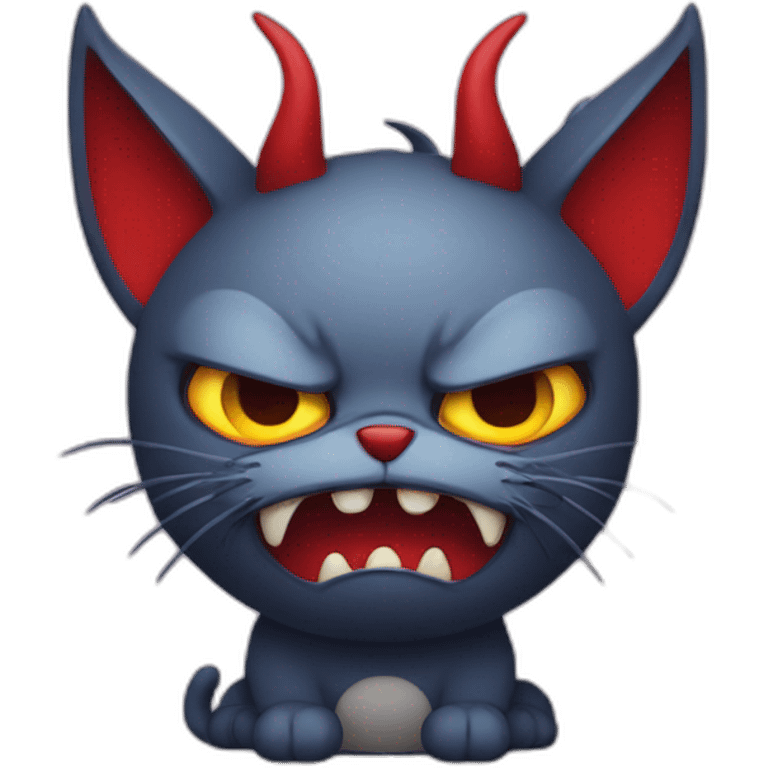 Angry cat devil emoji