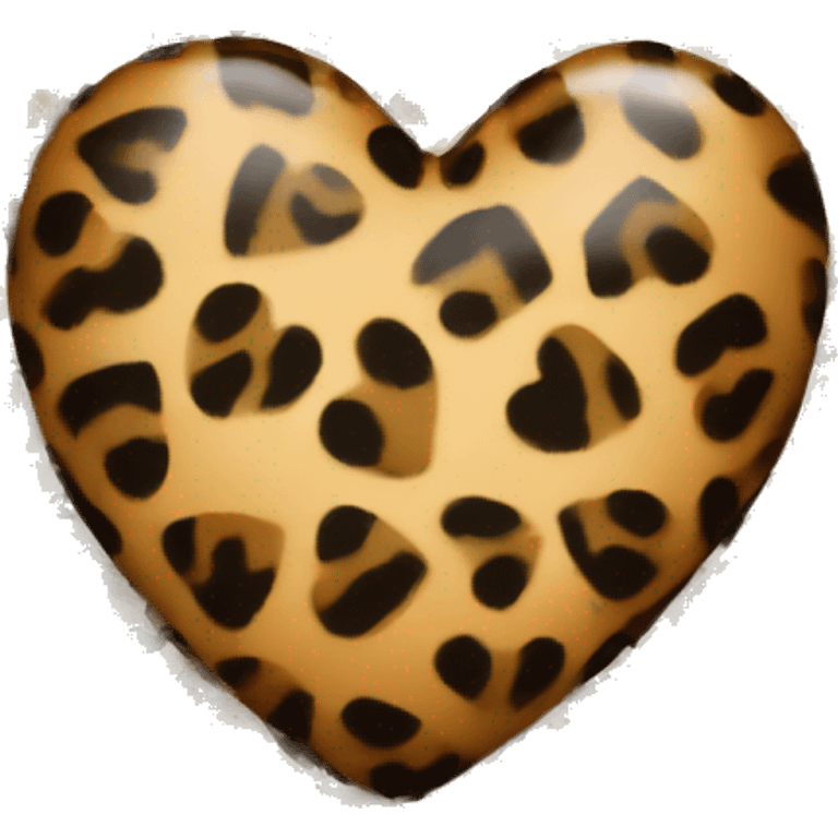 love heart with leopard print  emoji