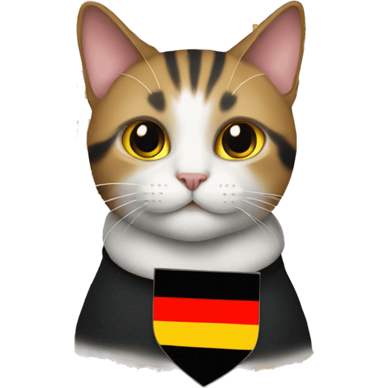 A cat with a German flag  emoji