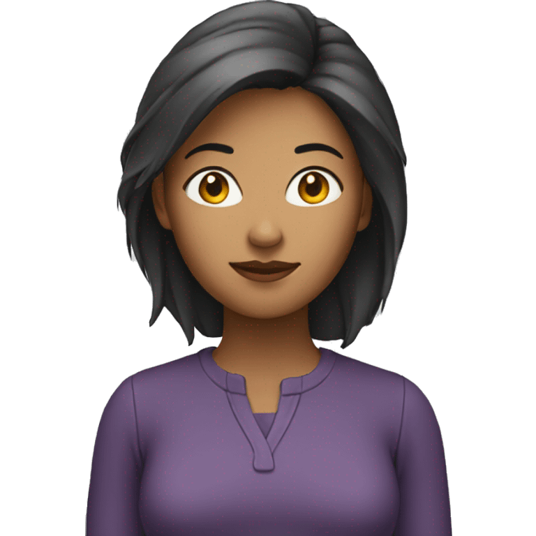 Woman standing front profile emoji