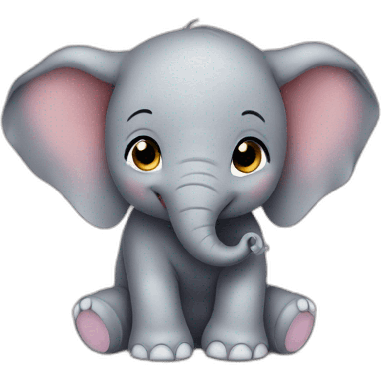 Baby elephant playing emoji