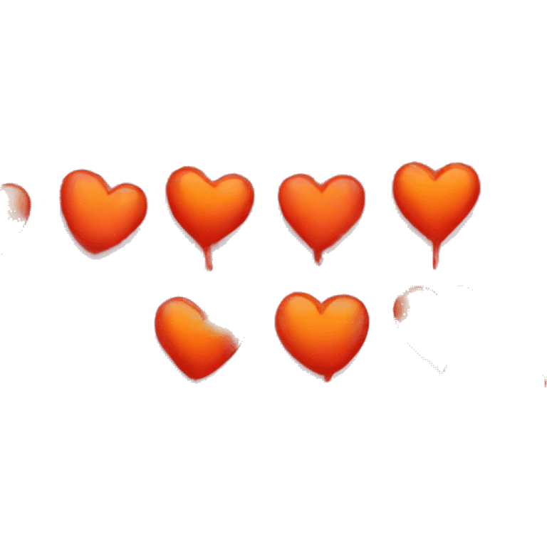 bleeding red heart shape glowing red-orange emoji