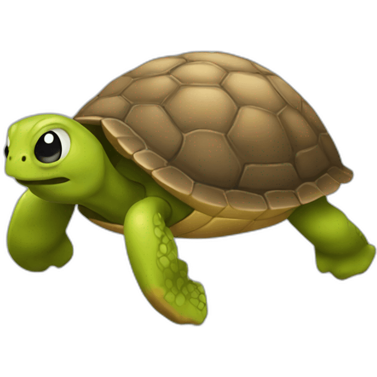 Poulpe sur tortue emoji