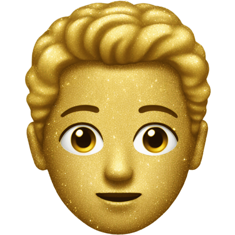 Gold glitter emoji