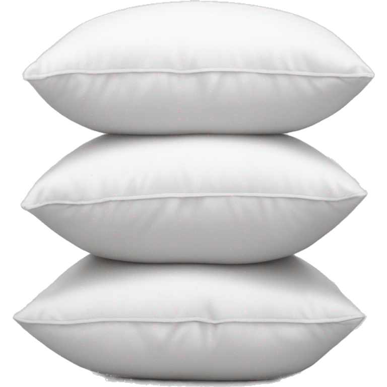 Three white pillows stacked  emoji