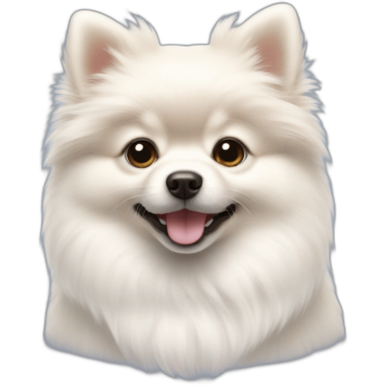 White pomeranian puppy emoji