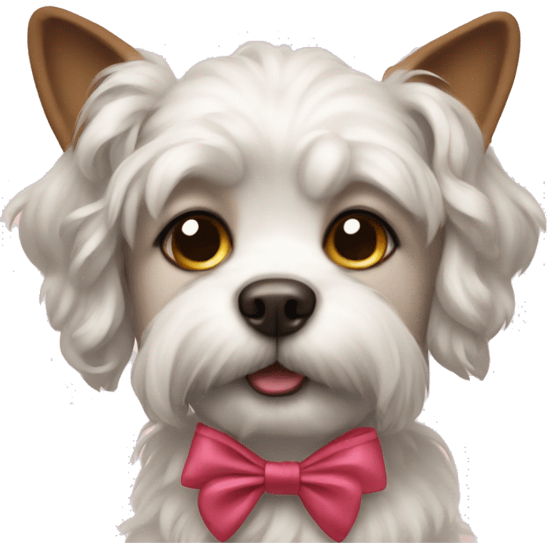 Dog with bows emoji