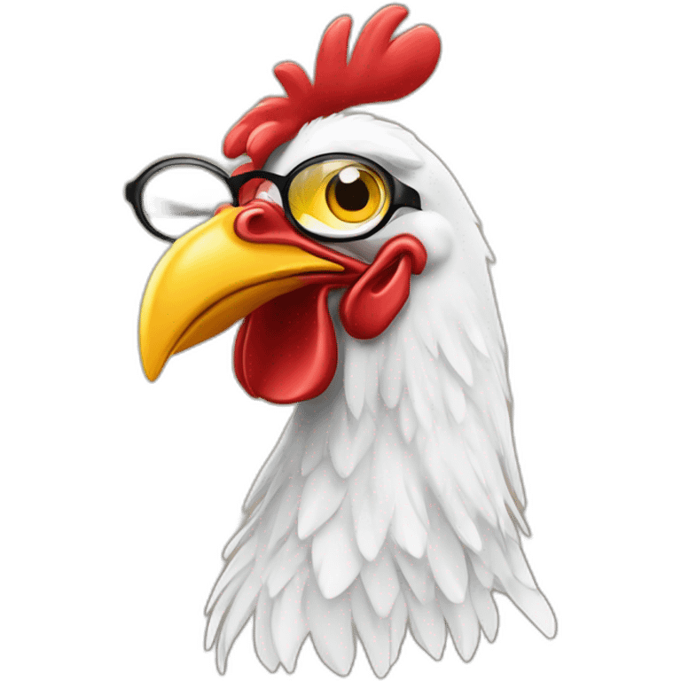 Un gallo con gli occhiali da sole emoji