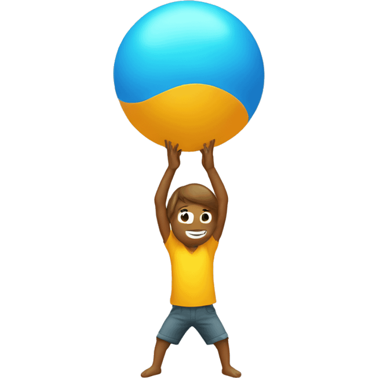 balancing a ball on the head emoji