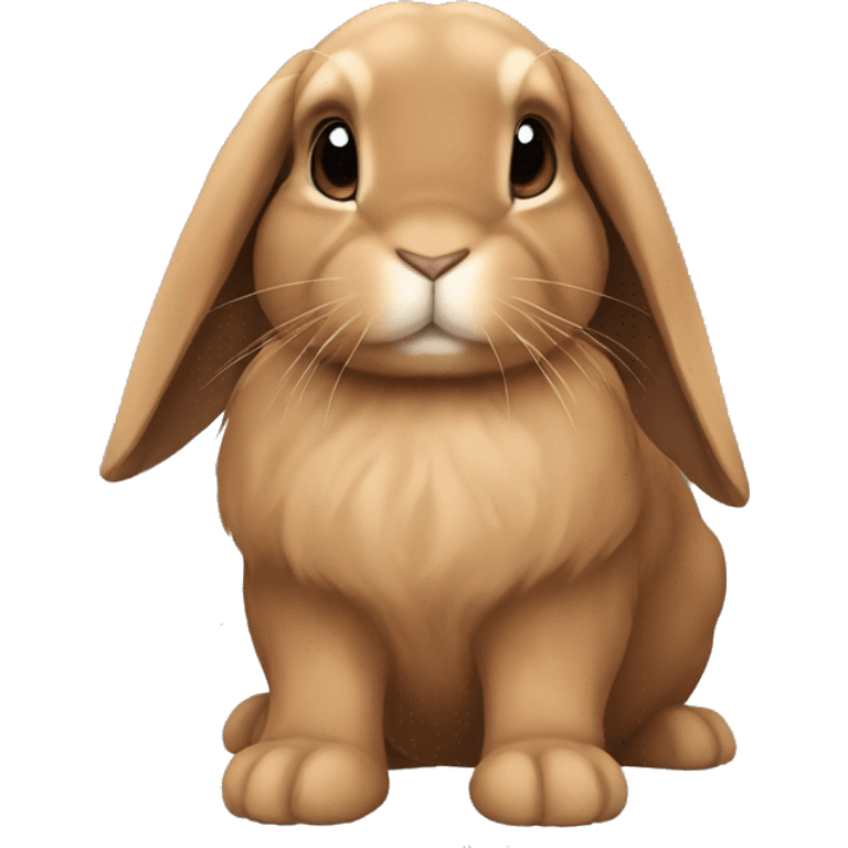 Winged brown lop bunny emoji