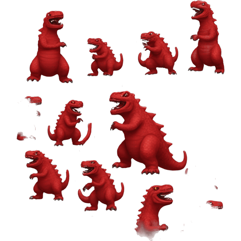 red Godzilla  emoji